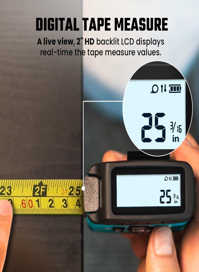 MiLESEEY DT20 Laser Tape Measure with APP, 3-in-1 Digital Measuring Tape Rechargeable, 130FT Laser Distance Meter, 16FT Digital Tape Measure Waterproof, Area/Volume/Measuring/Pythagorean Mode - Image 3